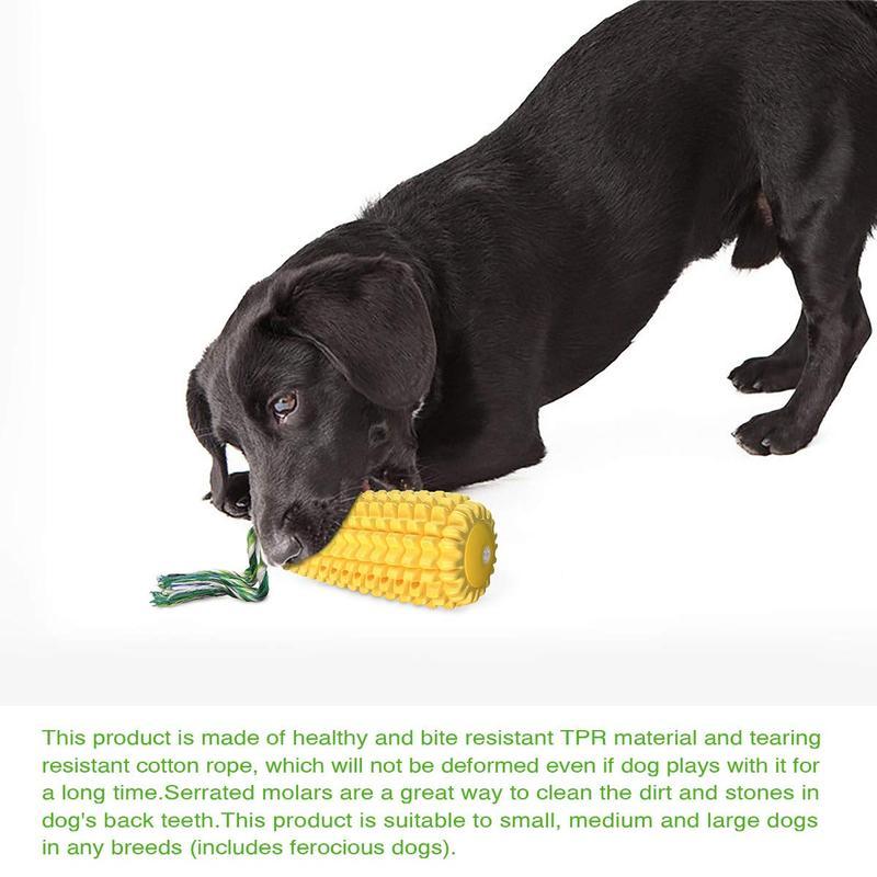 PROKEl Dog Chew Toys Corn Stick Toy For Smal  MediumLarge Breed 5.8   Squeak Corn Stick Ropetoy