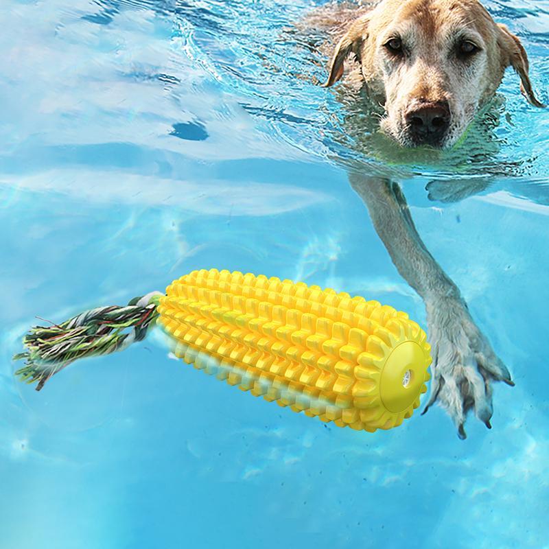 PROKEl Dog Chew Toys Corn Stick Toy For Smal  MediumLarge Breed 5.8   Squeak Corn Stick Ropetoy