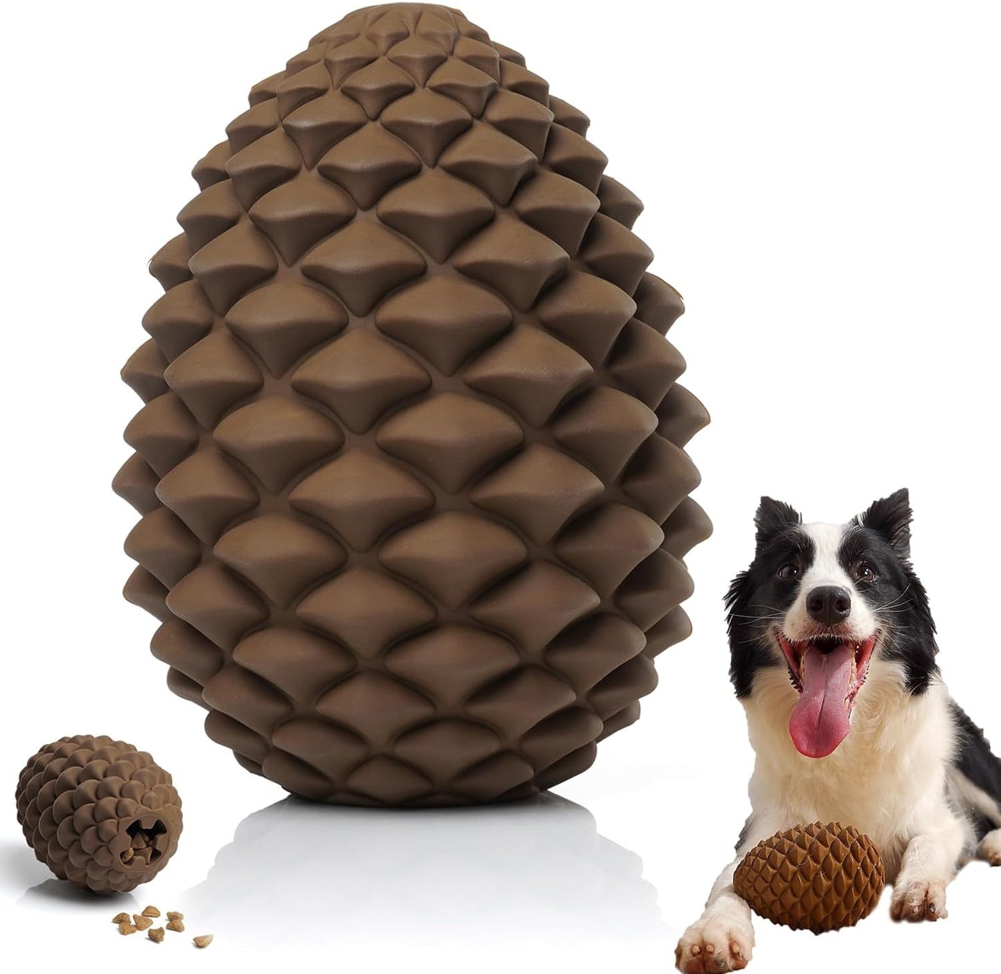 Pine Cone Tough Dog Toys For Aggressive Chewers Dog Chew Toys With Interactive Dog Treat Dispenser Indestructible Dog Toy For Medium Large Dogs  Heavy Duty Dog Presents