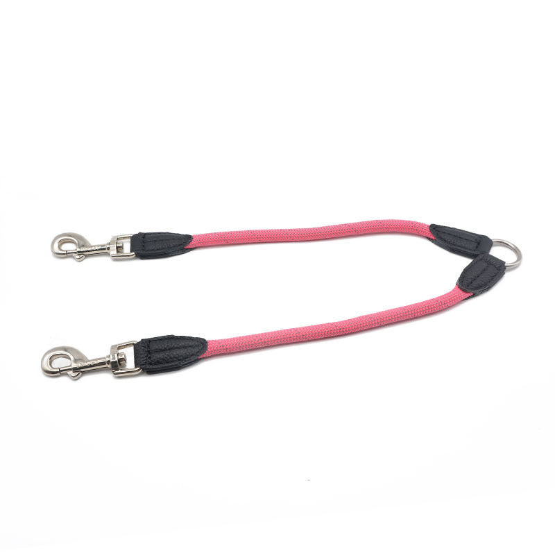 Double-Headed One-To-Two Nylon Dog Leash Reflective