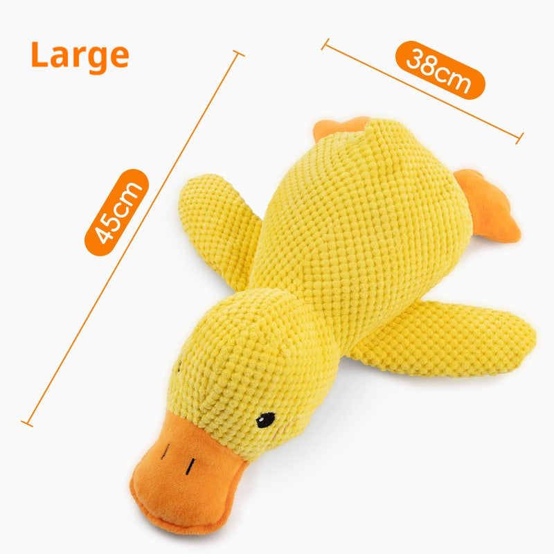 Pet Plush Toy Dog Calming Duck Stuffed Duck Toys Chew Toy Squeaky For Puppy Pet Teeth Cleaning Chew Pillow Toy Pet Supplies