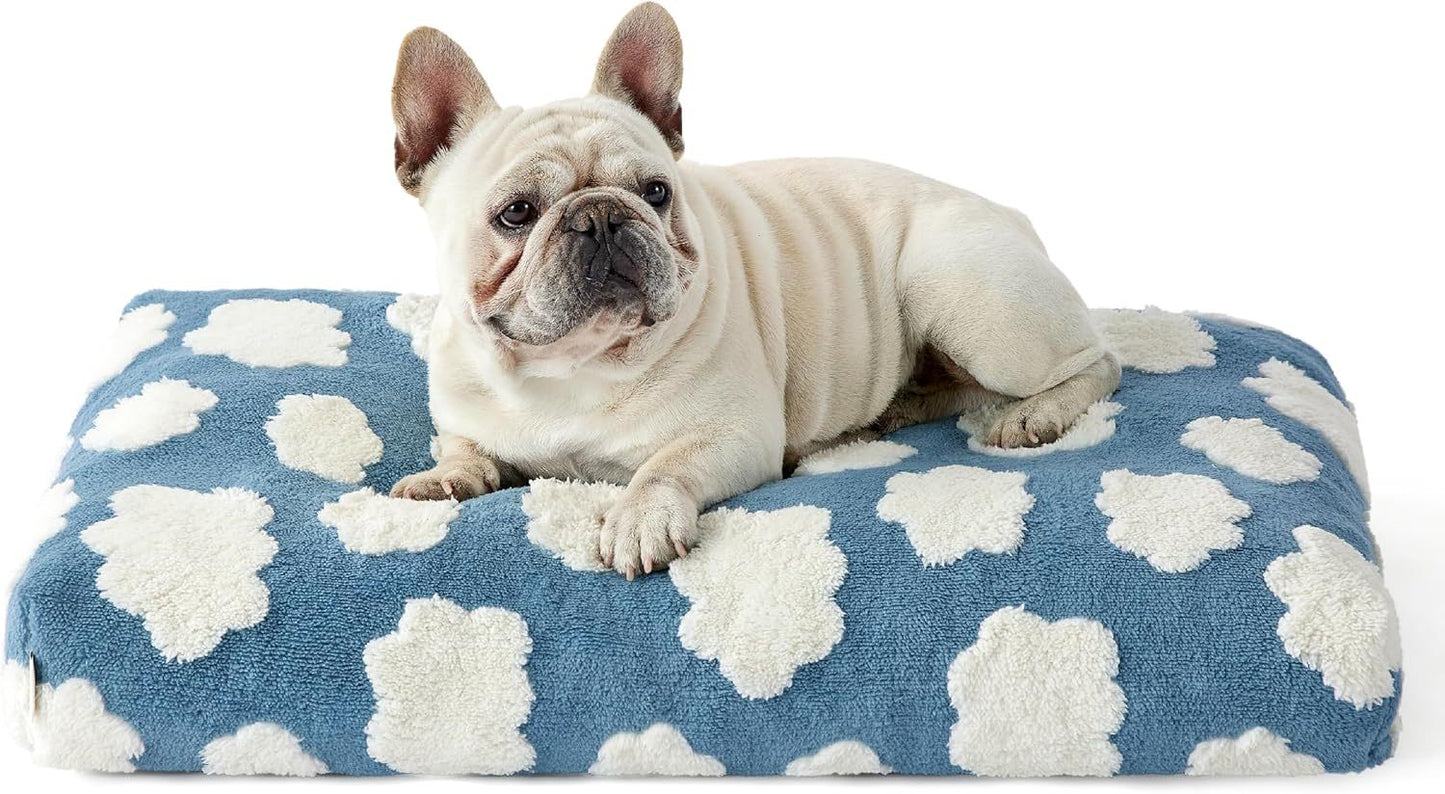 Dog Beds Large Sized Dog Thick Shredded Chopped Foam Pet Bed Dog Bed Indoor With Removable Cover Cute Modern Fuzzy Plush  Anti Slip Bottom