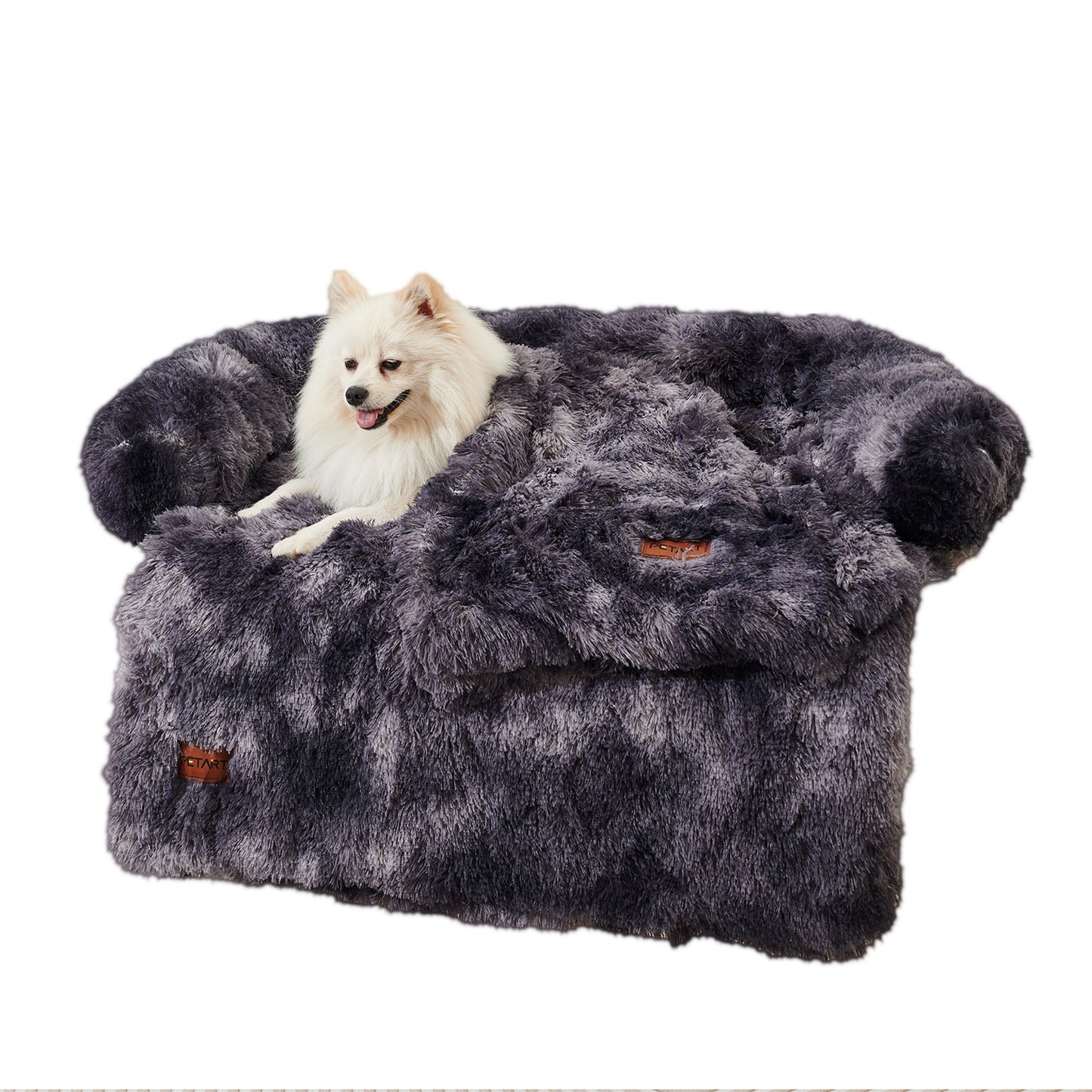 Dog Couch Bed Mat - Fluffy Plush Dog Sofa Bed With Blancket ,Pet Furniture Protector With Removable Washable Cover For Medium And Large Dogs, For Indoor, Outdoor, And Car Use