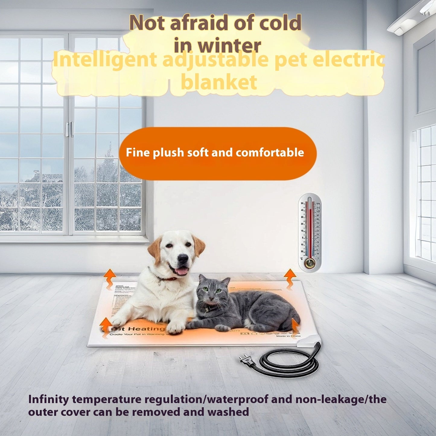 Winter Home Outdoor Thick Dogs And Cats Pet Electric Blanket